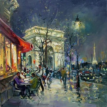 風景 Painting - パリのストリートシーン 36